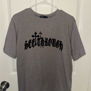 Romwe Gray Graphic Tee